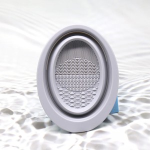 Silicone Makeup Brush Cleaning Mat, Bàn chải trang điểm có thể gập lại