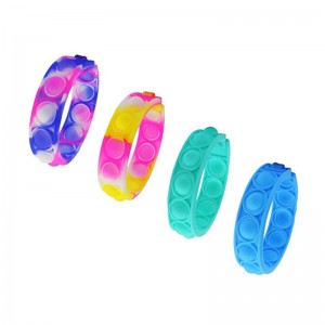 Push Bubble Kids Fidget Đồ chơi, Người lớn Silicone Fidget Pop Bracelet