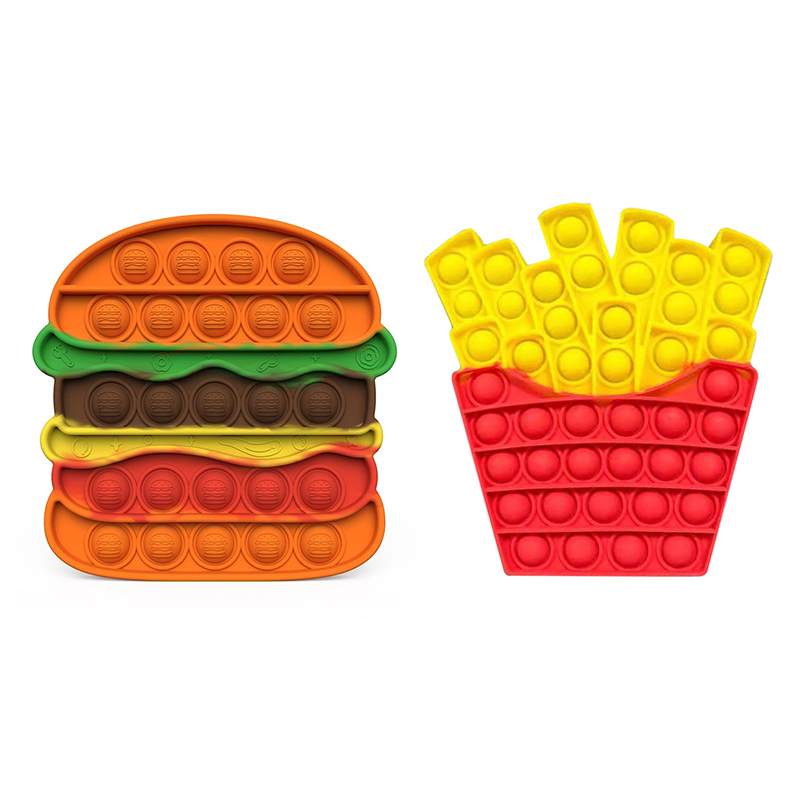 Silicone Đẩy Bubble Hamburger Xổ Toy, Autism Nhu Cầu Đặc Biệt Căng thẳng thuốc giảm Antistress Xổ Đồ chơi