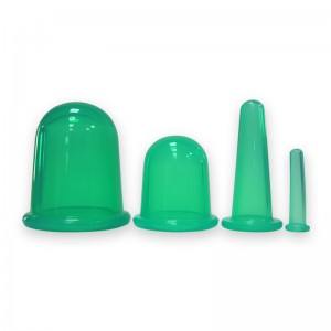 Sử dụng tốt Silicone Chân không mặt Cupping Cups Massage Set
