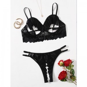 Mới Hot Fashion Black Hollow Out Lưới Lưới Phụnữ Mini Dress Sexy Lingeri