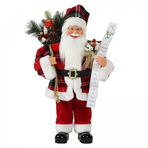 30 ~ 110cm Giáng sinh Santa Claus với túi quà tặng trang trí trang trí bộ sưu tập bức tượng kỳnghỉ truyền thống Xmas Series