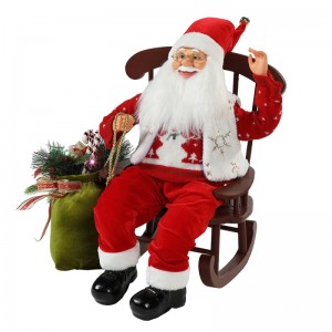 Ghế 55cm Hoạt hình Santa Claus Với ánh sáng Giáng sinh Trang trí Bức tượng trang trí Xmas Búp bê Bộ sưu tập kỳnghỉ Quà tặng Trang chủ