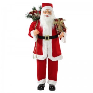 30 ~ 110cm Giáng sinh đứng santa claus với túi quà tặng trang trí trang trí bộ sưu tập bức tượng truyền thống Xmas Series