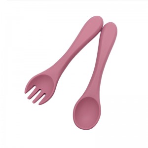 Muỗng silicon vàngã ba cho thức ăn xấu, Spoons trẻ sơ sinh đầu tiên