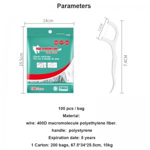 100 chiếc túi chất lượng cao Nhà sản xuất chỉnha khoa Nha khoa Pick Floss chongười lớn chỉnha khoa