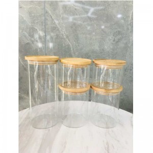 Chất lượng tốtnhất Clear Glass Kitchen lưu trữ Canister Jar Set
