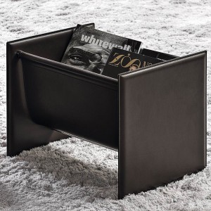 Trung tâm thiết kế tối giản Ý cuối bàn chân thấp hiện đại bằng đá cẩm thạch hàng đầu bằng da cà phê cho phòng khách