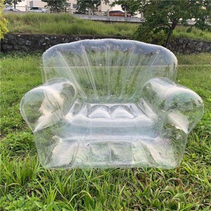 PVC Sofa bơm hơi trong suốt, ban công phòngngủngoài trời Giải trí, Ghế gấp bơm hơi đơn