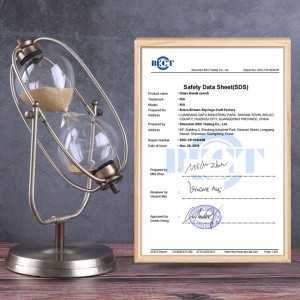 Đồng hồ bấm giờ Kim loại Xoay Đồng hồ cát Phong cách châu Âu Trang trí phòng khách Đồ trang trí Quà tặng sinhnhật30/60 Mins Time Đồng hồ cát