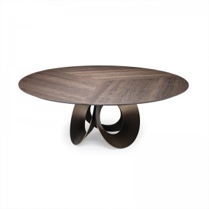 Phong cách Trung Quốc hiện đại 1,8 m Bàn phòng ăn lớn Nhà hàng MDF Bàn ăn tròn bằng gỗ Bộ 10 chỗngồi