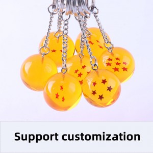 Dragon Ball Z 7 sao Balls 2,7cm PVC Số liệu Đồ chơi Keychain Mặt dâyngôi sao Dragon Ball Z Keyring Phim hoạt hình Người hâm mộ Bộ sưu tập quà tặng mới cho trẻ em