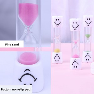 Trẻ em bàn chải đánh răng hẹn giờ smilely đồng giờ trang trí đồ trang trí đồ trang trí răng tươi cười hẹn giờ trẻ em quà tặng đồng hồ cát sáng tạo