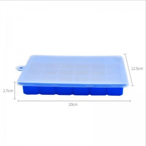 BPA miễn phí 15 thùng silicone với máy làm đá mốc hình vuông hình dạng silicone ic