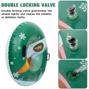 Ống tuyết bơm hơi cho trượt tuyết, trượt tuyết cho trẻ em vàngười lớn, trẻ em trượt tuyết với đáy