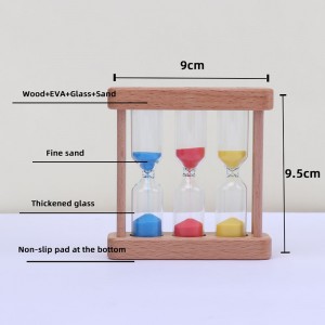 Nhà máy có thể được tùy chỉnh 3 trong 1 đồng hồ thủy tinh đồng hồ thủy tinh bằng gỗ chonhà bếpnấu ăn bằng kim loại bằng kim loại gỗ sáng tạo châu Âu