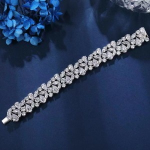 Sterling Silver 925/18K/14K/10K với vòng đeo tay kim cương thực 5a cz/