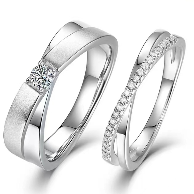 Sterling Silver 925/18K/14K/10K Vàng với Moissanite/REAnd Diamondnhẫn đính hôn