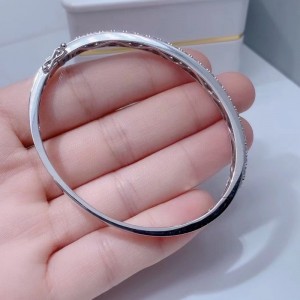 Đồ trang sức Tuochen tùy chỉnh vàng 18k với vòng đeo tay đá kim cương thật cho cô gái