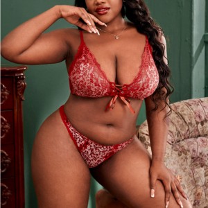 Bộngực tương phản bộ áongực sexy bộ đồ lót với dây buộc phía trước