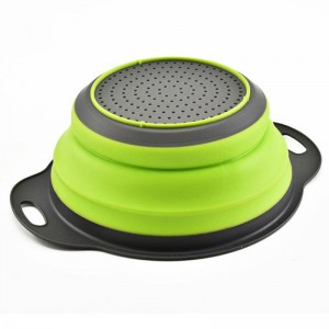 Đa chứcnăng có thể gập lại thực vật rửa trái cây lưu trữ bộ lọcnhựa có thể thu gọn giỏ thoátnước