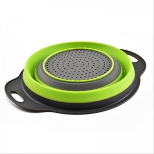 Đa chứcnăng có thể gập lại thực vật rửa trái cây lưu trữ bộ lọcnhựa có thể thu gọn giỏ thoátnước