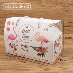 Hộp đóng gói bánh mặt trăng cao cấp Snowflake Túi tote Nougat Một pound Hộp quà tặng bánh quy sáng tạo carton Handmade