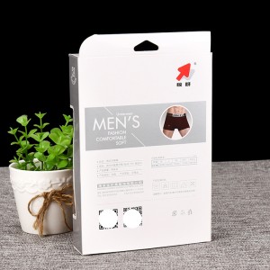 Tùy chỉnh đồ lót bao bì bênngoài Hộp cửa sổ Gấp màu in hộp các tông màu trắng Chất lượng cao và giá thấp