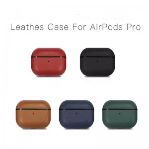 Vỏ da Airpods Pro, Vỏ da Retro Oil Crazy Horse chính hãng, được làm bằng tay đầy đủ, LED phía trước có thểnhìn thấy, (màunâu sẫm)