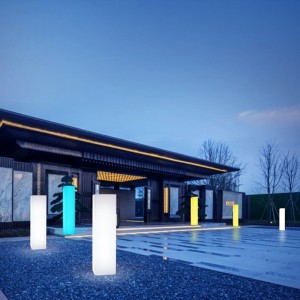 Sự kiện Lễ hội ánh sáng vườn không thấmnướcngoài trời Đèn LED Đèn sàn trang trí Đèn sàn cầu vồng ánh sáng cột vuông