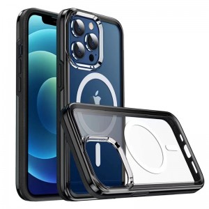 Thích hợp cho hộp màu đỏ tươi của iPhone 13, hộp bảo vệ sạcnhanh trong suốt thiết kế từ tính