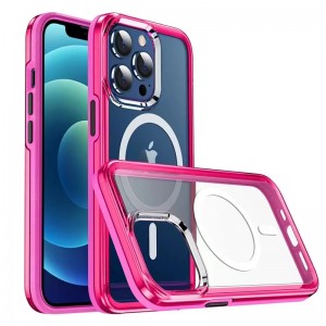 Thích hợp cho hộp màu đỏ tươi của iPhone 13, hộp bảo vệ sạcnhanh trong suốt thiết kế từ tính