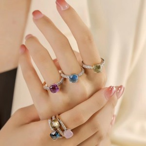 18k/14k/10k/9k vàng với vòng đá màu tựnhiên