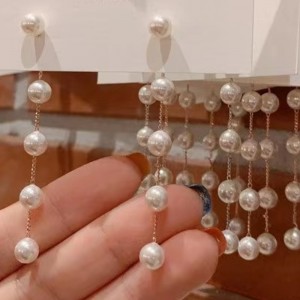 Bông taingọc trai vàng 18k cho các cô gái