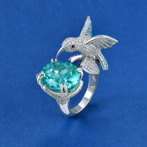 Thiết kế mới Sterling Silver 925 với AAAAA Zircon Stone Bird Ring sẵn sàng vận chuyển