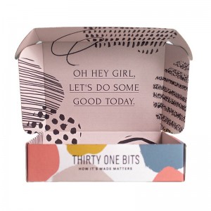 Hộp máy bay hai mặt màu hồng hình vuông quần áo tốc hành hộp áo thun hộp áo thun màu đa cỡ