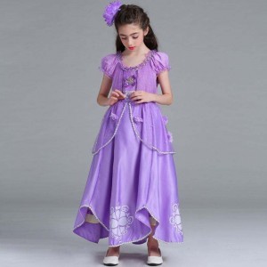 Baige Sophia Rapunzel Dress Lilac Girl Princess Dress Performance Halloween Princess Girl Cosplay Trang phục