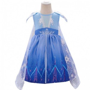 Baige Girls Summer Dress ELSA 2 Blue Girl Party Dress BX1730