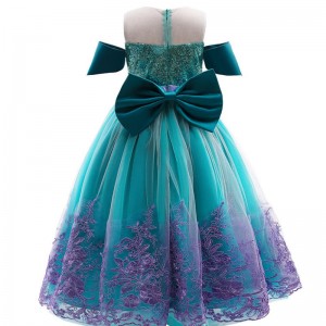 Mermaid Princess Girl Dress Kids Halloween Cosplay Cosplay Trang phục bé gái mặc váy màu tím trẻ em Bữa tiệc quần áo Tutu váy