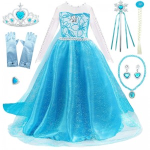 The Aisha Party Princess Dress Girls Váy dài Aisha Princess Dress Aisha với một bộ phụ kiện đầy đủ