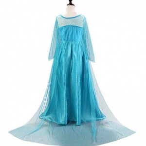 Trẻ em mặc quần áo trẻ em Cosplay Trang phục dài tay sequin cô gái Elsa Set New Elsa Anna Dress 3-8T HCGD-001