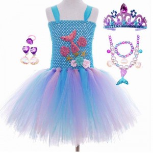 2022 Bán tốtnhất cho trẻ em Halloween Cosplay Trang phục quần áo Tutu Little Mermaid Trang phục HCMM-017