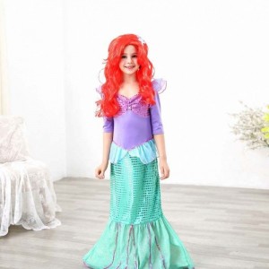 Bữa tiệc sinhnhật Giáng sinh ăn mặc 2-10năm trẻ em công chúa cosplay cô gái Ariel Mermaid Trang phục HCMM-001