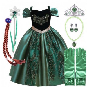 022 váy bán chạynhất trẻ em trẻ emnhỏ bé Halloween Công chúa Anna Elsa Trang phục với Cape HCGD-032