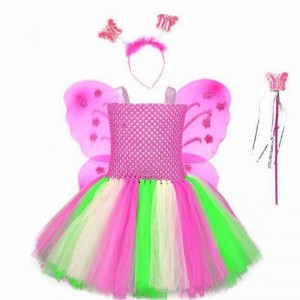 Giáng sinh cho trẻ em sinhnhật cô gái gradient lưới Tutu Butterfly Fairy Trang phục trẻ em HCMU-013