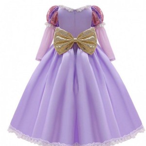 Baige Amazon Hot Bán trẻ em váy cosplay trang phục Halloween Sophia Rapunzel Dress Princess Long Party Dress
