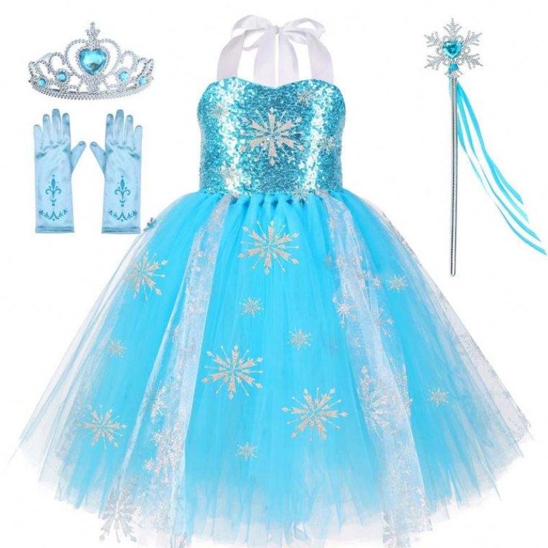 Váy 3-11 tuổi Trang phục Halloween Blue Halloween Cô gái kỳ lân váy công chúa váy tutu váy
