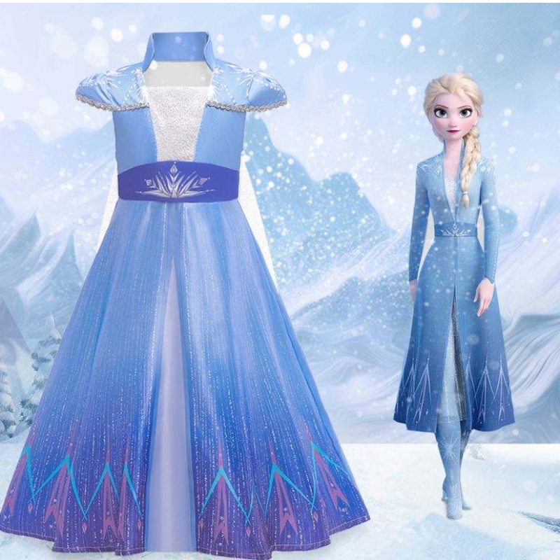 Elsa frocks mới thời trang tay áongắn áo khoác công chúa công chúa công chúa trang phục cosplay