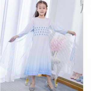 Baige White Princess Elsa Dress Girls Váy Trang phục Halloween cho trẻ em Tv&Trang phục phim