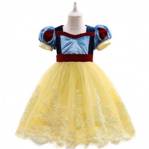 Baige Phong cách mới Snow White Sofiya Princess Dress tay áongắn Halloween Party For Girls